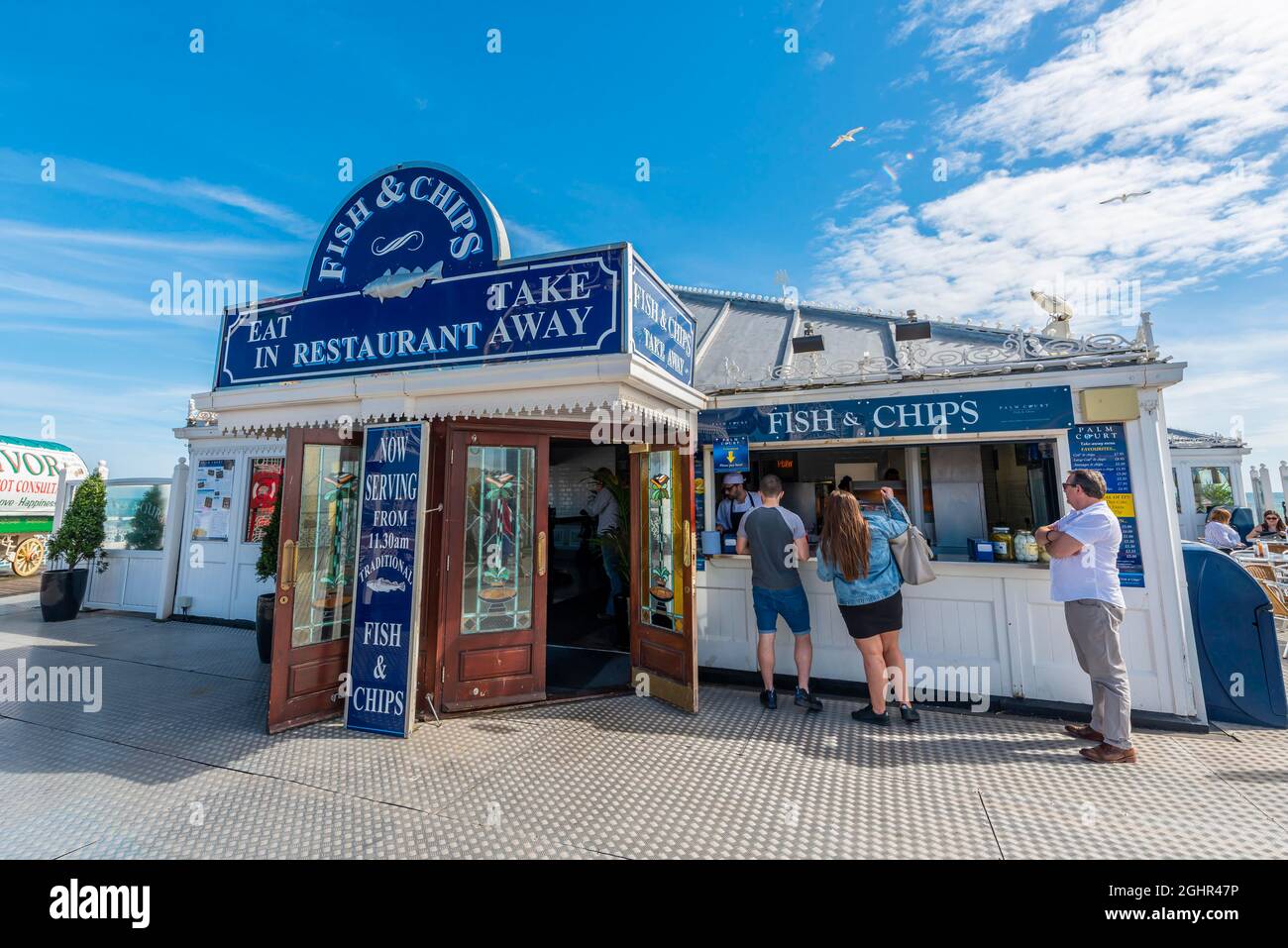 Fish and Chips Restaurant, Brighton, East Sussex, England, United