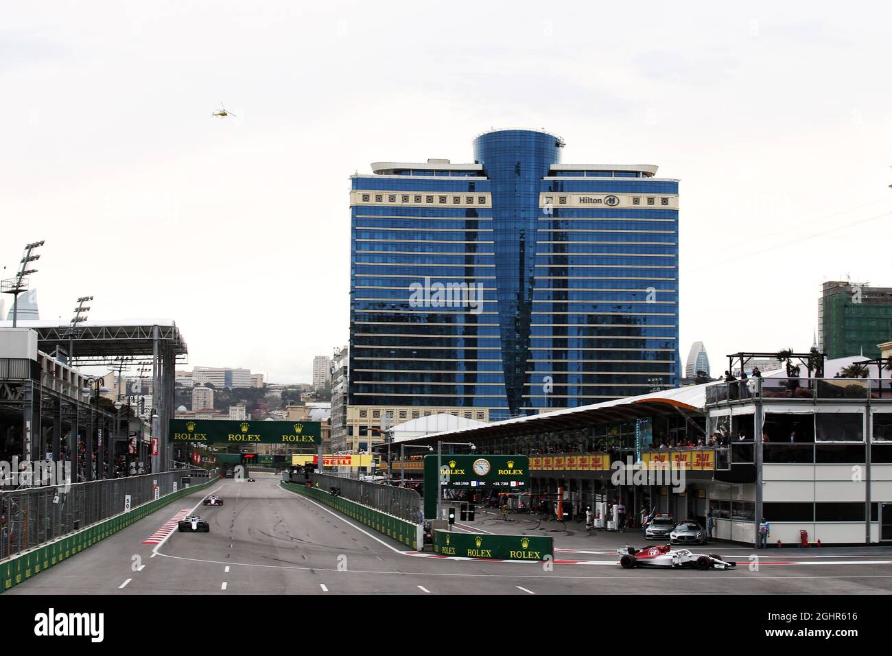 Charles Leclerc (MON) Sauber F1 Team C37.  29.04.2018. Formula 1 World Championship, Rd 4, Azerbaijan Grand Prix, Baku Street Circuit, Azerbaijan, Race Day.  Photo credit should read: XPB/Press Association Images. Stock Photo