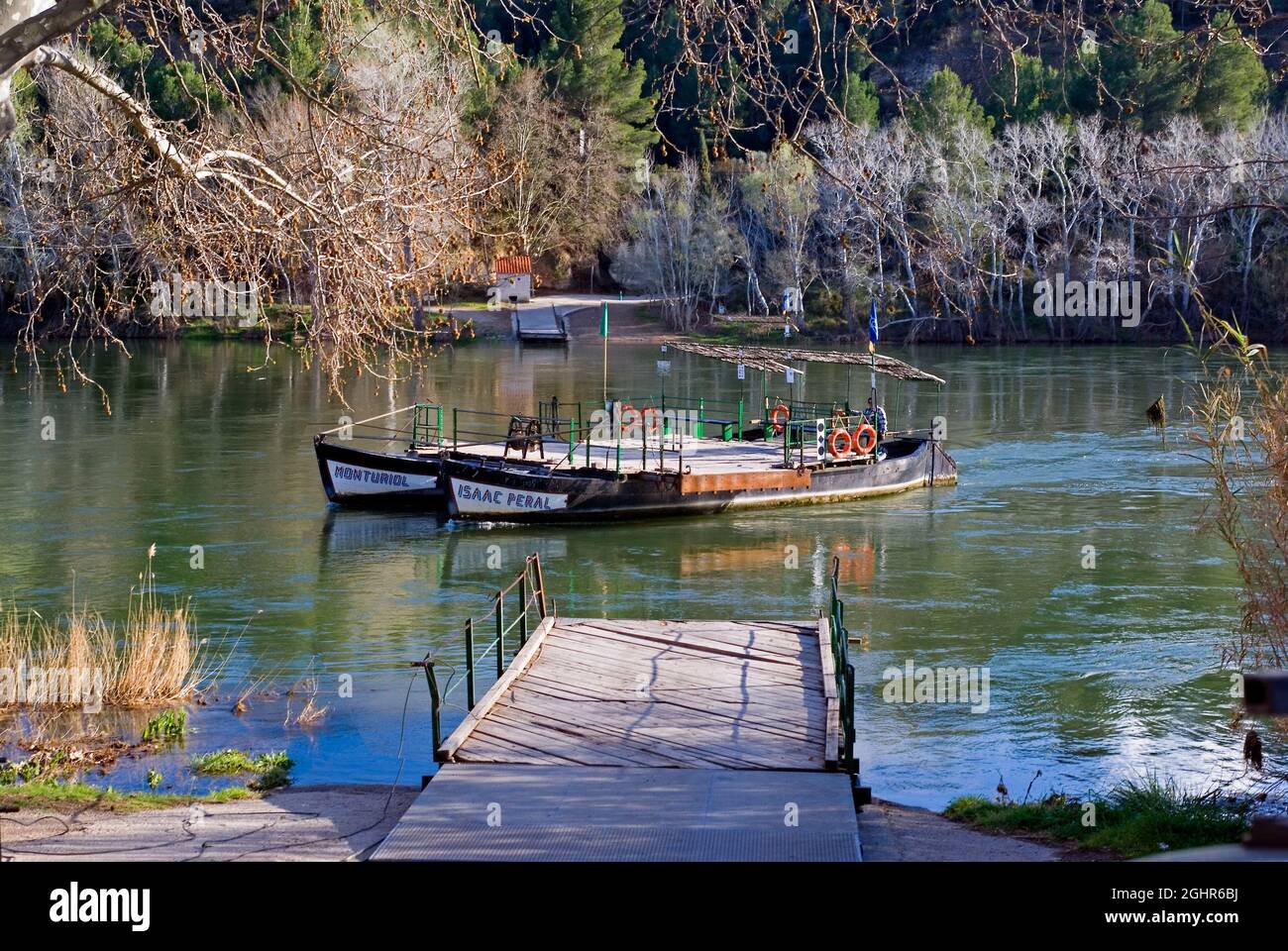 The Tarragona region of Spain the ferry across the River Ebre near