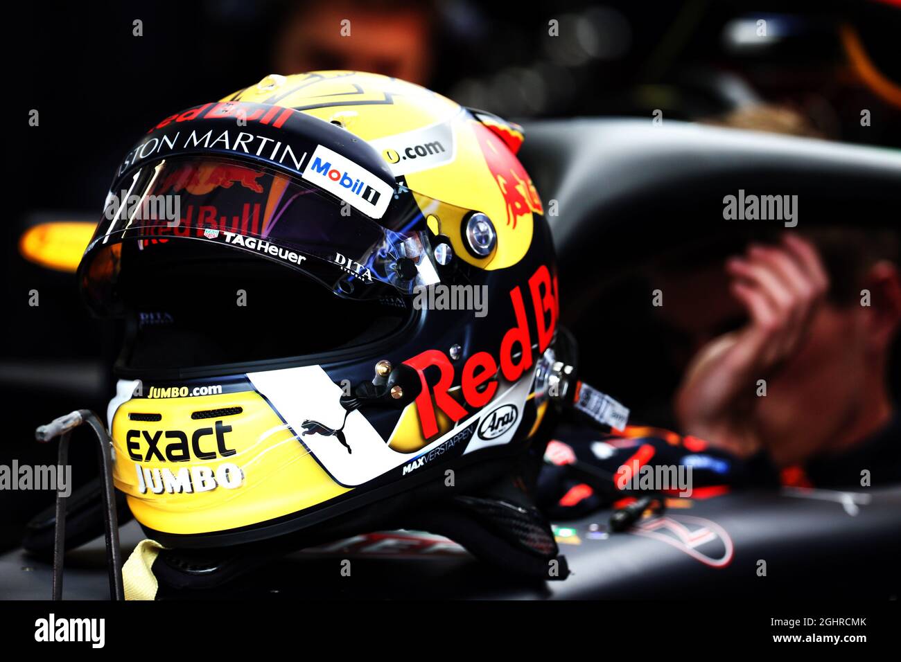 The helmet of Max Verstappen (NLD) Red Bull Racing. 23.03.2018