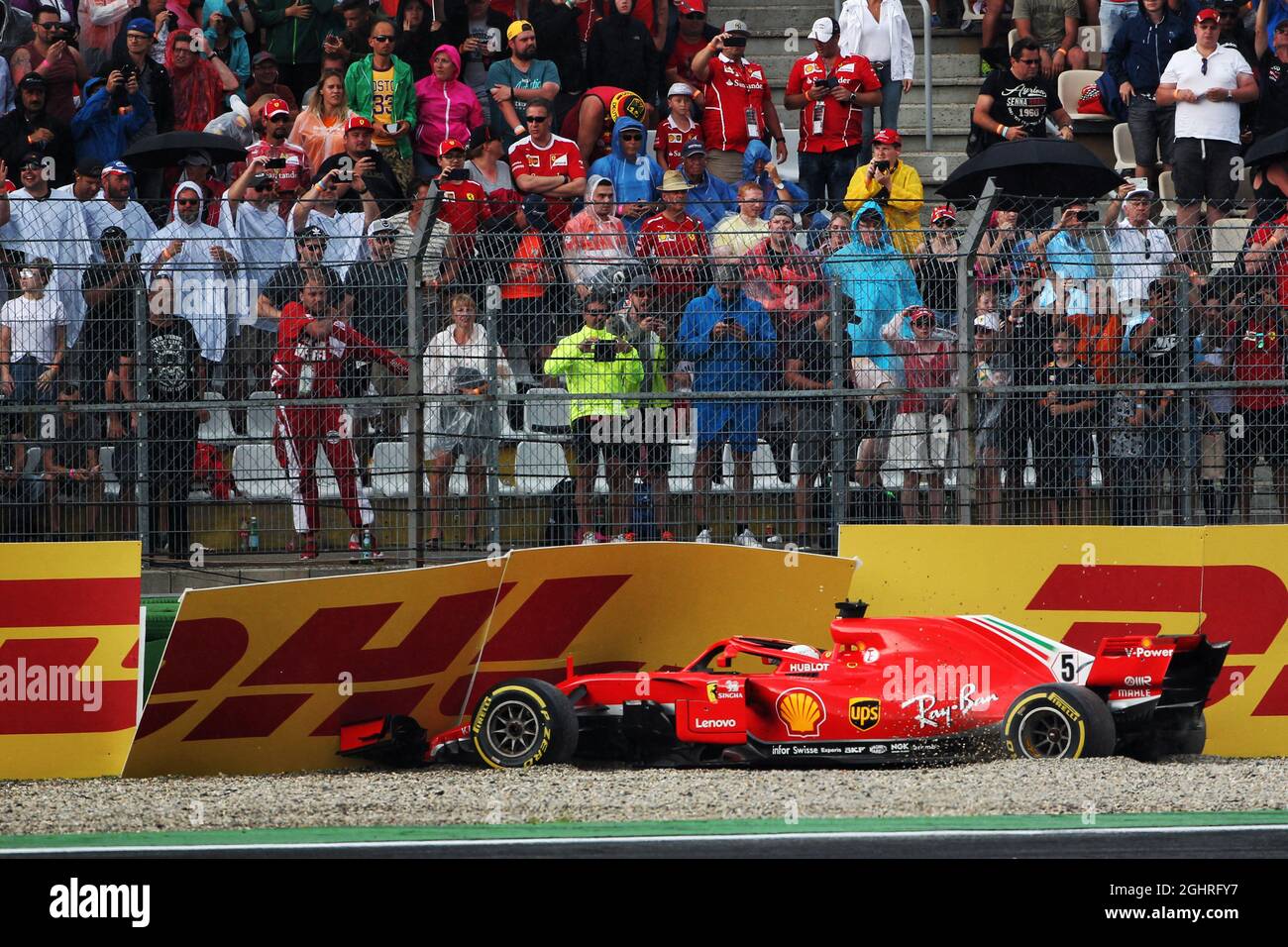 Vettel 2018 Sebastian Vettel (GER) Ferrari SF71H crashed out of the race. 22.07. ...