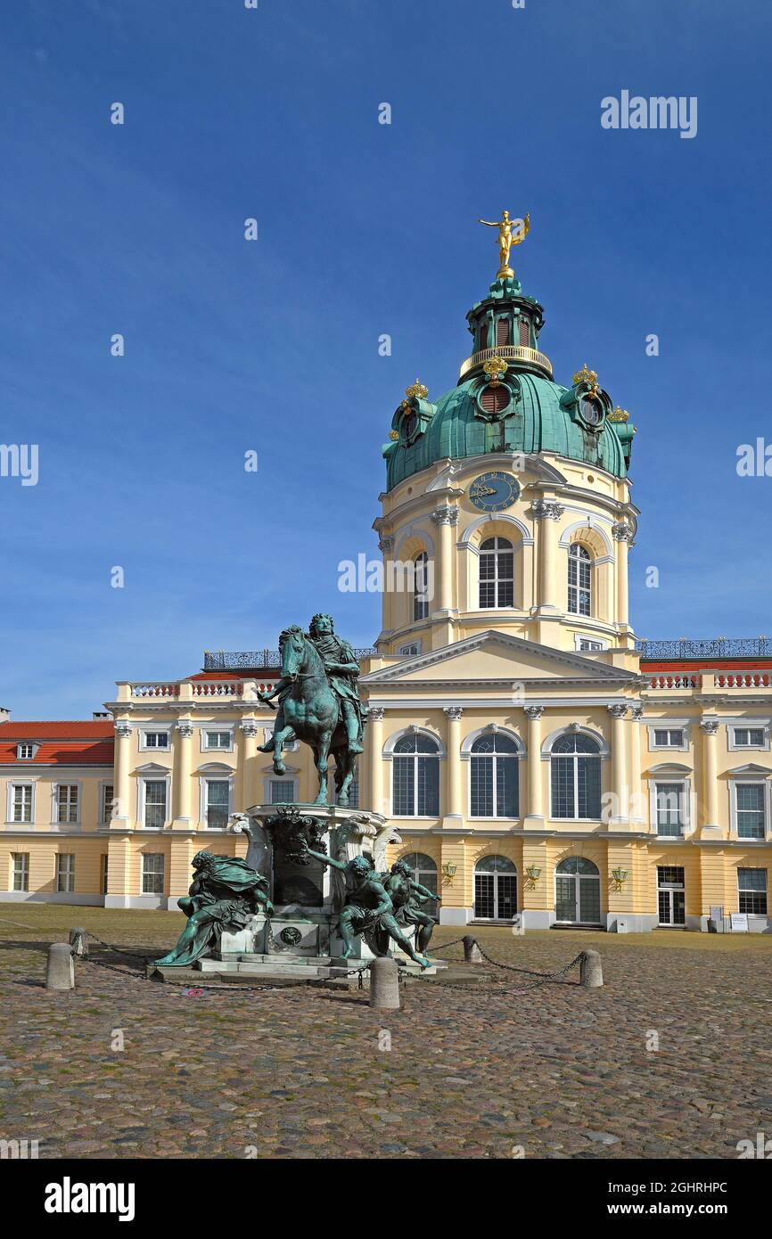 Equestrian statue of Elector Friedrich Wilhelm of Brandenburg, Charlottenburg Palace, Berlin, Germany Stock Photo