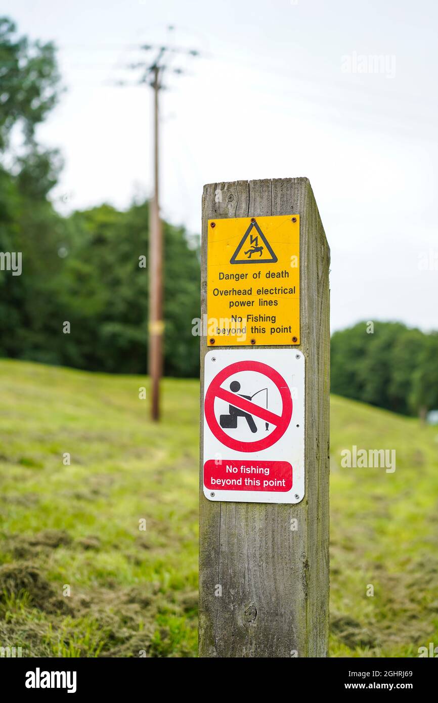 Danger of death sign, UK Stock Photo