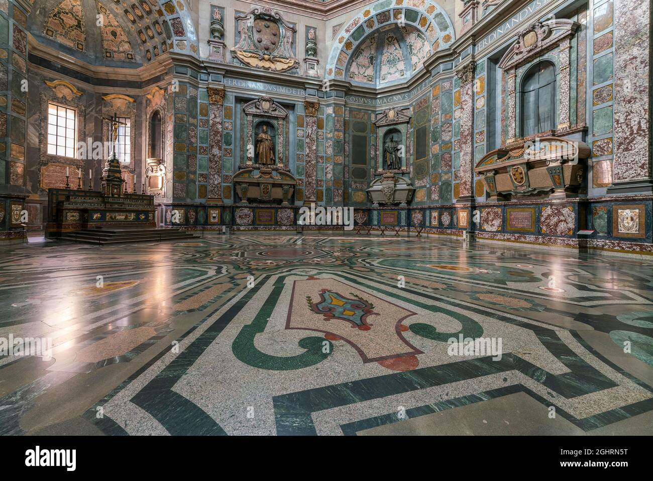 Mausoleum of the Medici Grand Dukes, Capella dei Principi, Cappelle Medicee, Medici Chapels, San Lorenzo, Florence, Tuscany, Italy Stock Photo