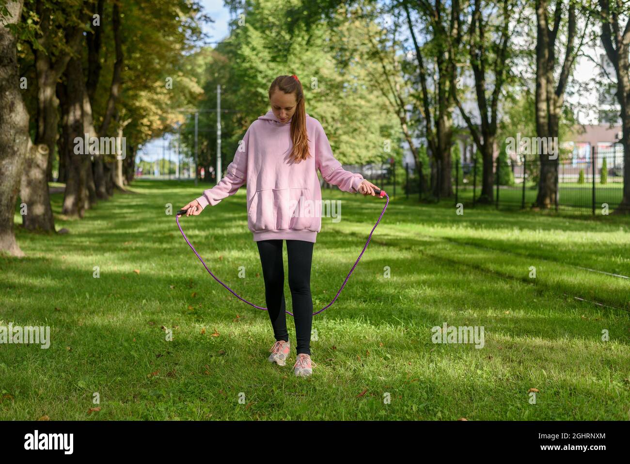Jumping the rope hires stock photography and images Alamy