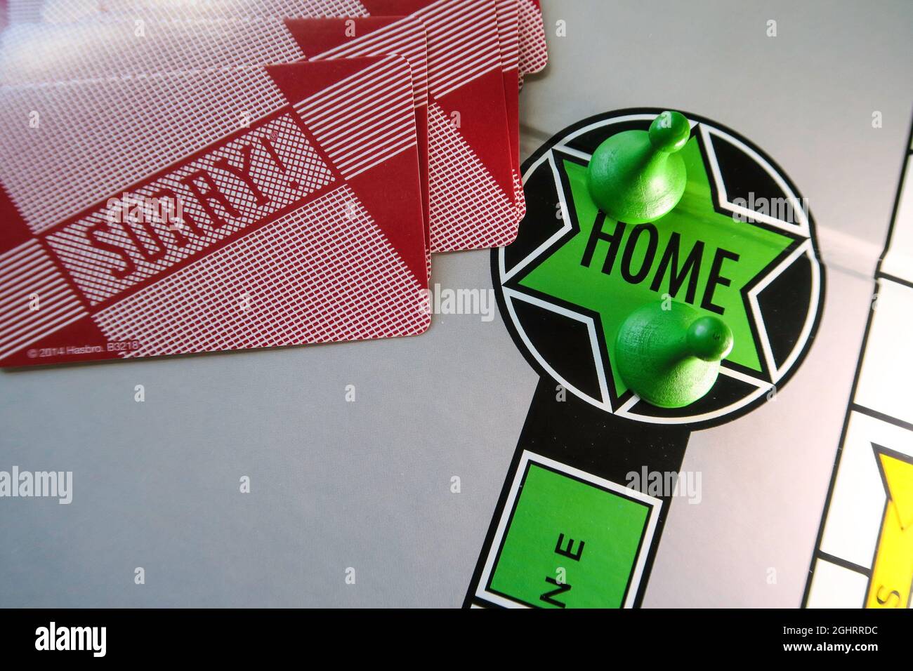 Sorry Is A Slide Pursuit Board Game Usa Stock Photo Alamy