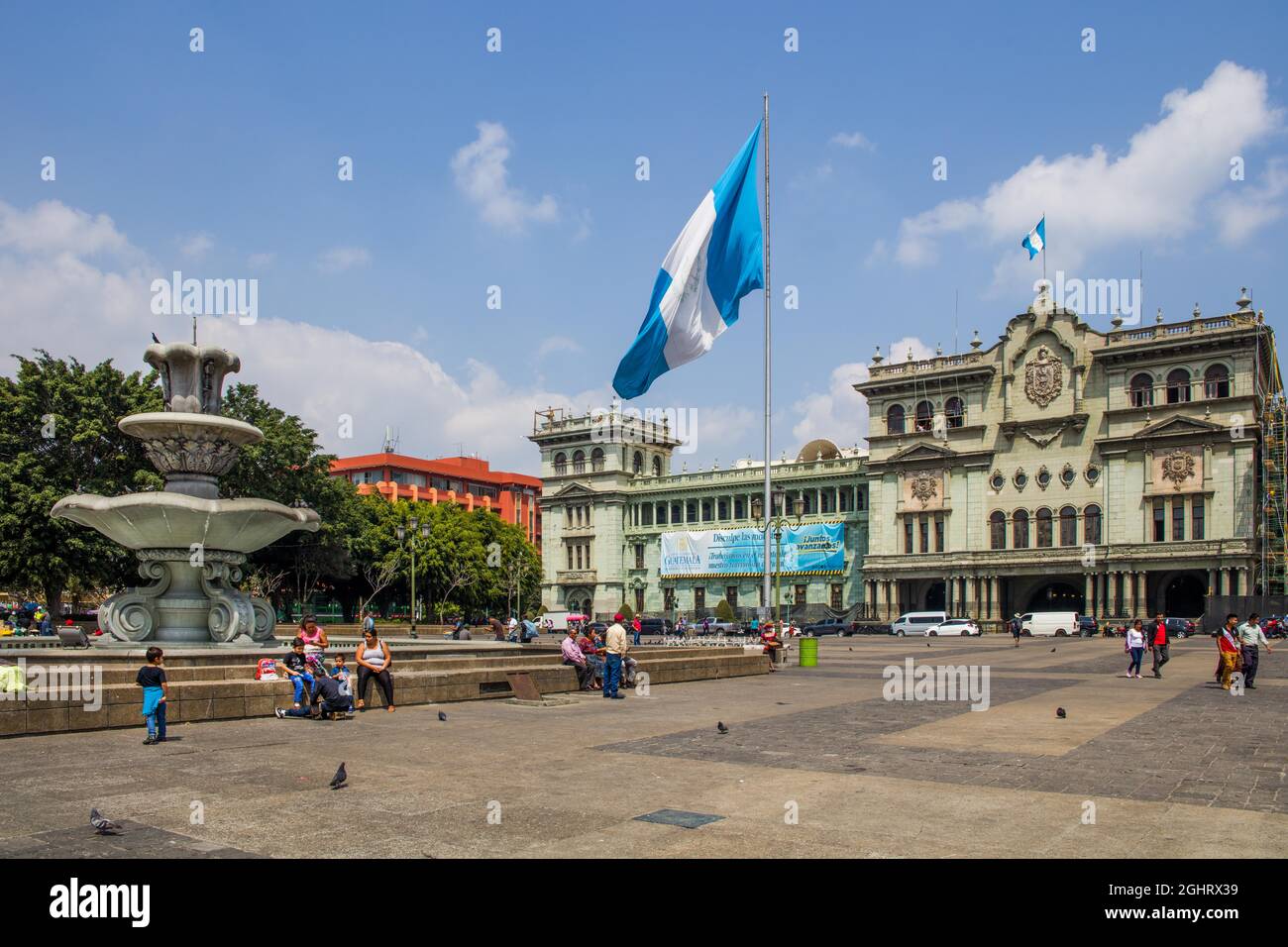Palacio de Los Capitanes Generales, Plaza de la Constitucion, Guatemala City, Guatemala City, Guatemala Stock Photo