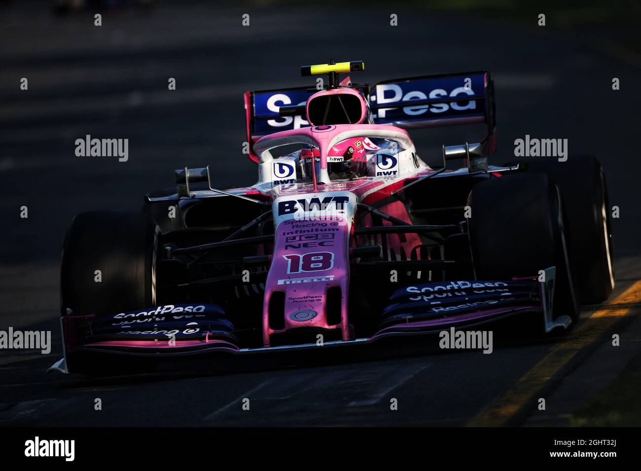 Lance Stroll Cdn Racing Point F1 Team Rp19 17 03 19 Formula 1 World Championship Rd 1 Australian Grand Prix Albert Park Melbourne Australia Race Day Photo Credit Should Read Xpb Press Association Images Stock