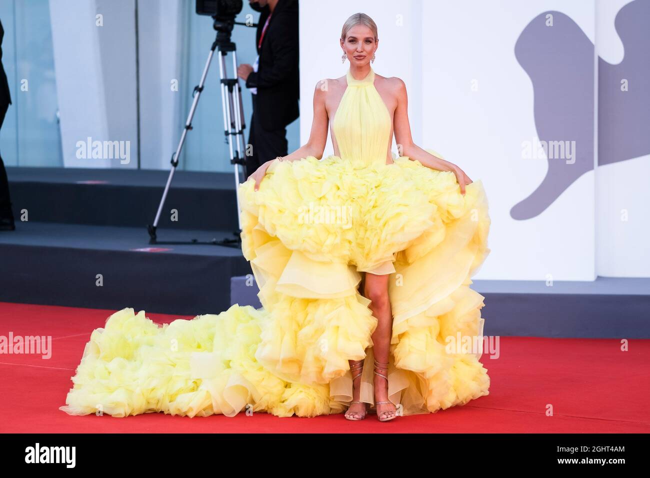 The Palazzo del Cinema, Lido di Venezia, Venice, Italy. 6th Sep, 2021. Leonie Hanne poses on the red carpet for THE BOX ( LA CAJA ) during the 78th Venice International Film Festival. Picture by Credit: Julie Edwards/Alamy Live News Stock Photo