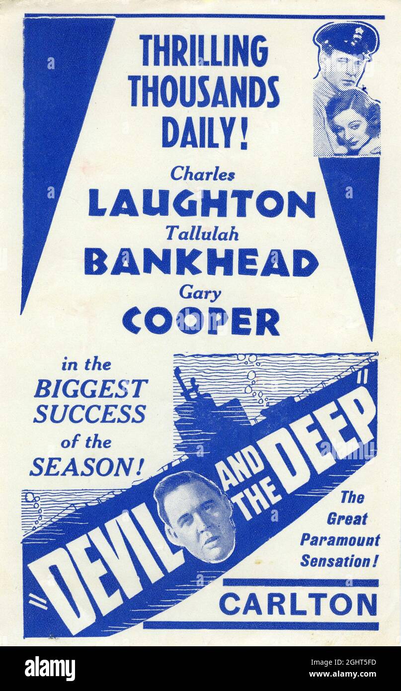GARY COOPER TALLULAH BANKHEAD and CHARLES LAUGHTON in DEVIL AND THE
