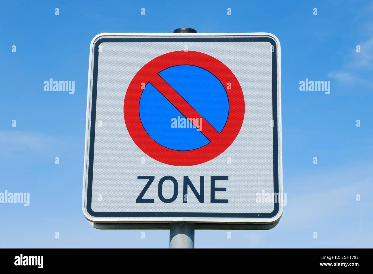 No stopping zone, traffic sign, Lower Saxony, Germany Stock Photo
