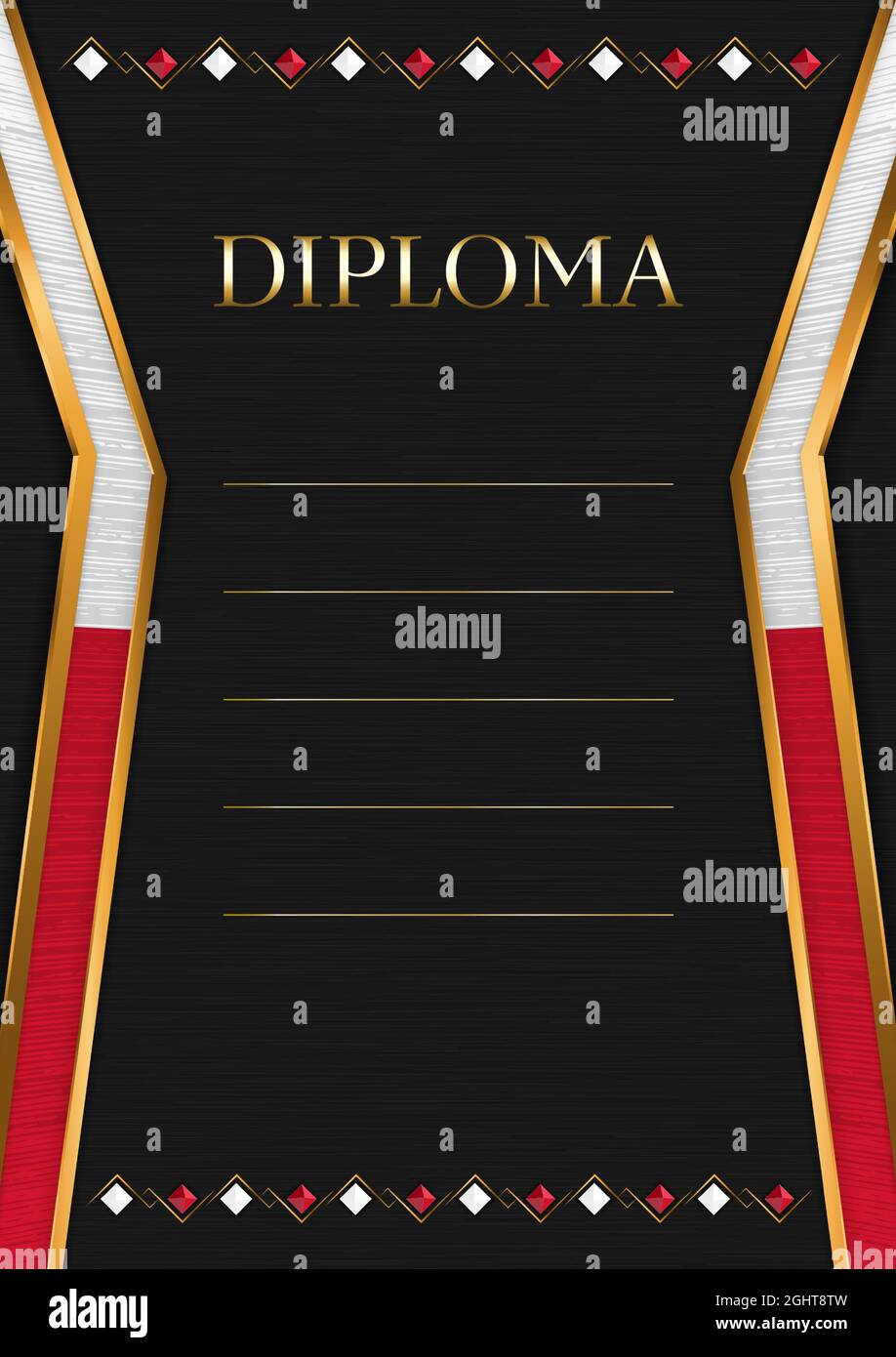 Vertical frame and border on black metal background, with colors of