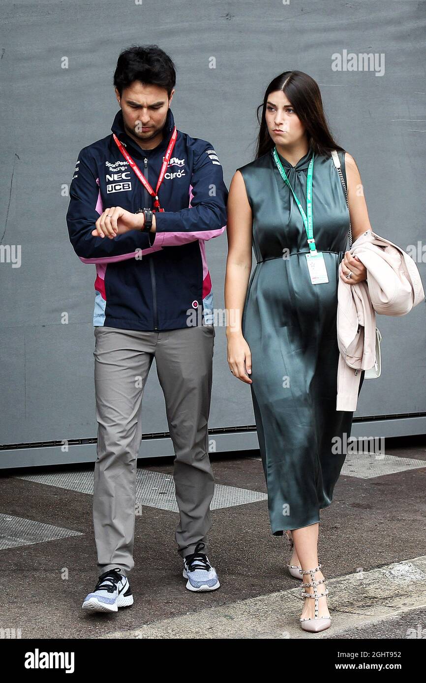 Sergio Perez (MEX) Racing Point F1 Team with his wife Carola Martinez