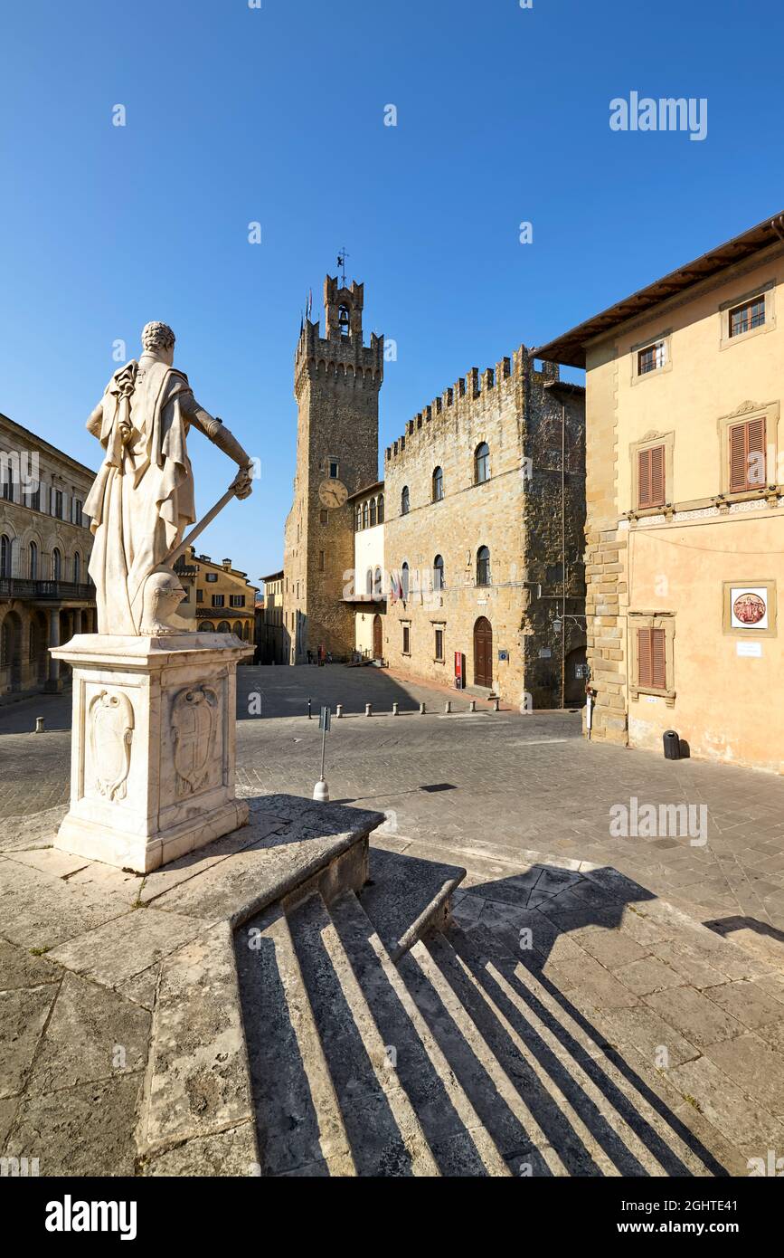 Arezzo Tuscany Italy. Palazzo dei Priori (Communal Palace) Stock Photo