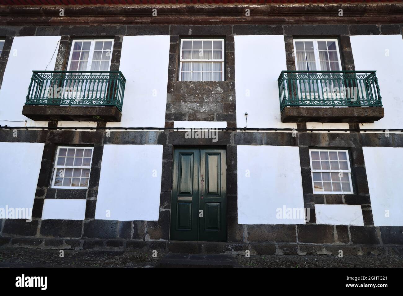 The white palaces of Santa Cruz, Graciosa Island, Azores Stock Photo