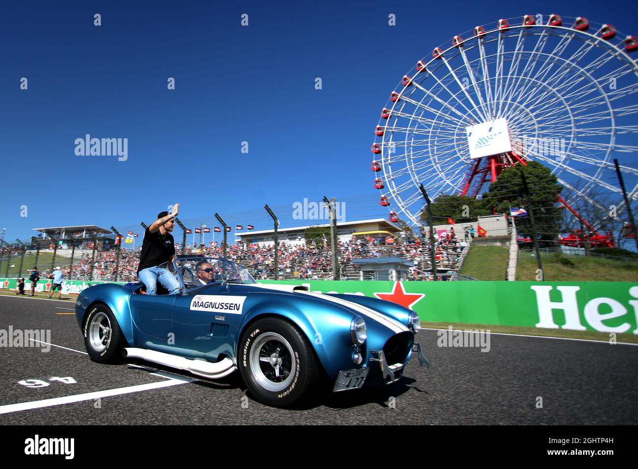 Kevin Magnussen (DEN) Haas F1 Team on the drivers parade.  13.10.2019. Formula 1 World Championship, Rd 17, Japanese Grand Prix, Suzuka, Japan, Sunday.  Photo credit should read: XPB/Press Association Images. Stock Photo