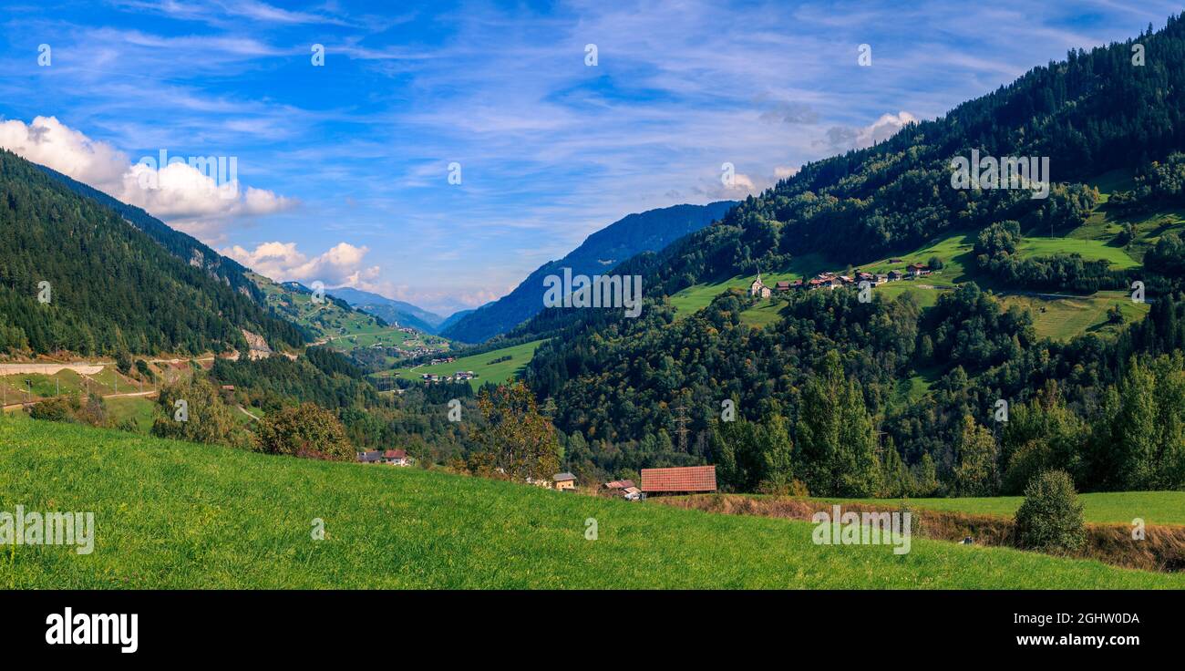 Panoramic view alpine village hi-res stock photography and images - Alamy