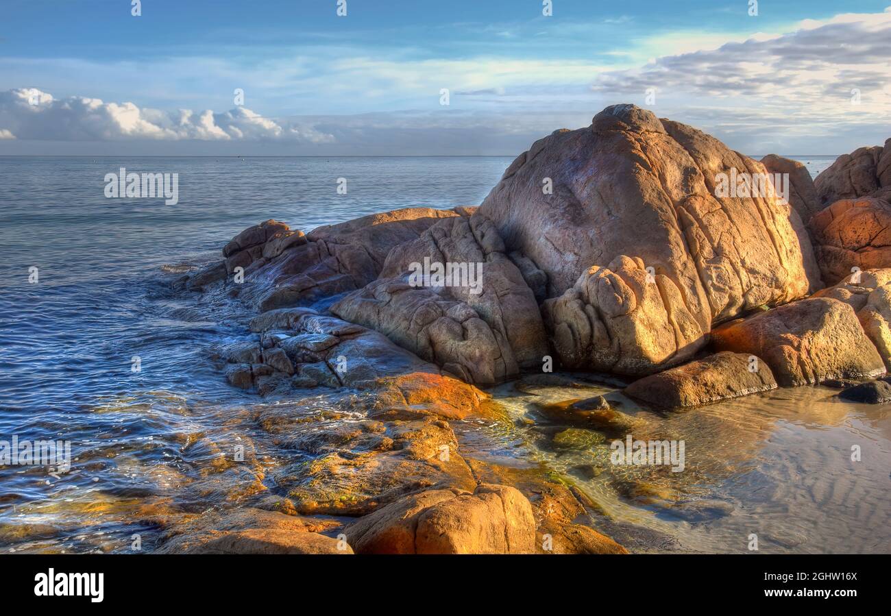 Rocks on beach, Bunker Bay, Dunsborough, Western Australia, Australia Stock Photo