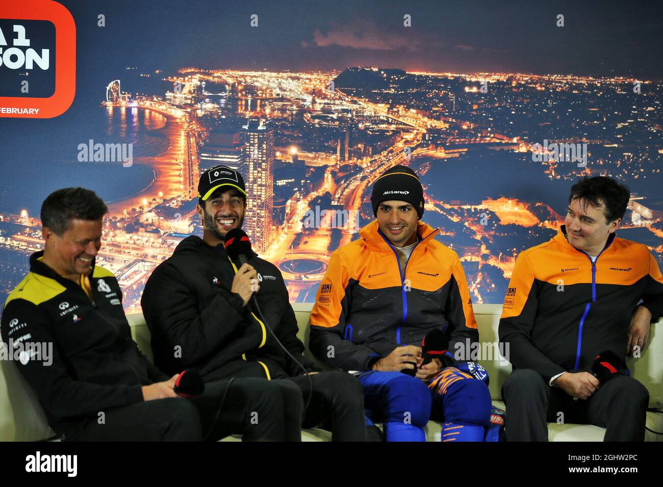 Daniel Ricciardo Manager The FIA Press Conference (L to R): Marcin Budkowski (POL) Renault F1 ...