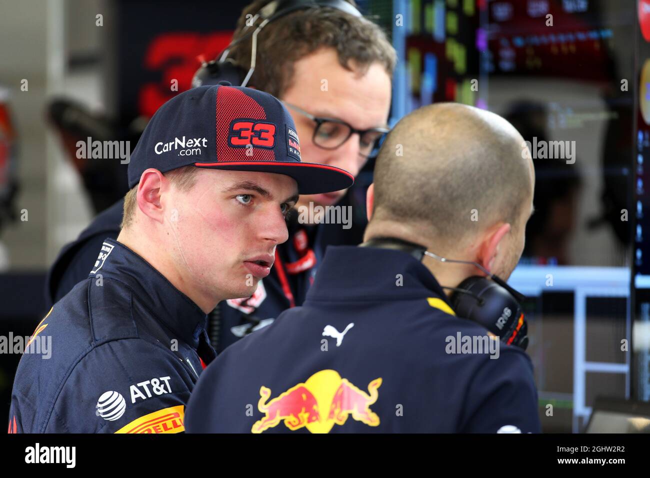 Max Verstappen (NLD) Red Bull Racing With Gianpiero Lambiase (ITA) Red ...