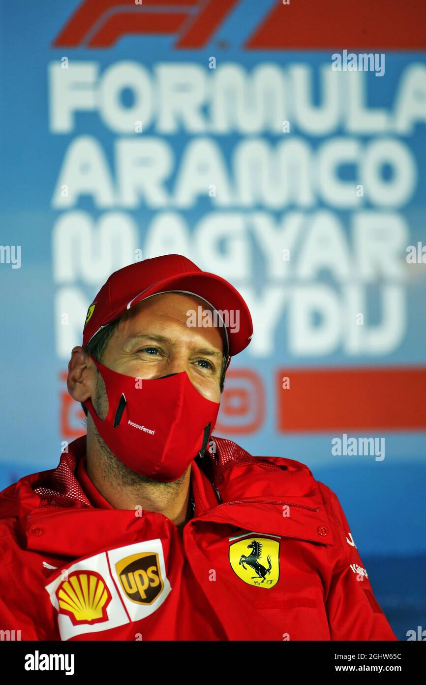 Vettel Conference Sebastian Vettel (GER) Ferrari in the FIA Press Conference. 16.07.2020 ...