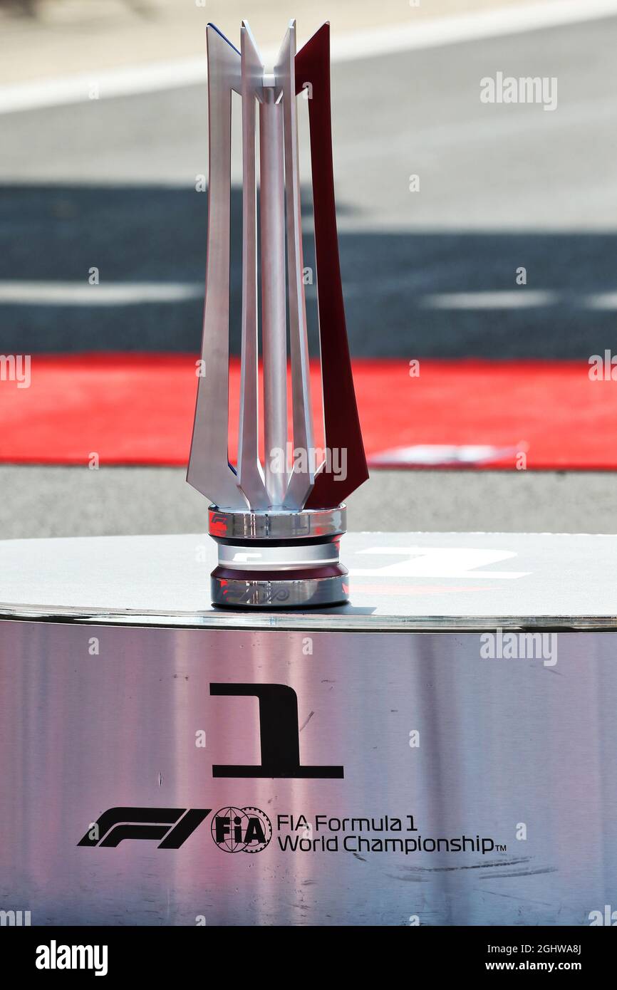 Winner's trophy on the grid. 12.09.2021. Formula 1 World Championship, Rd  14, Italian Grand Prix, Monza, Italy, Race Day. Photo credit should read:  XPB/Press Association Images Stock Photo - Alamy