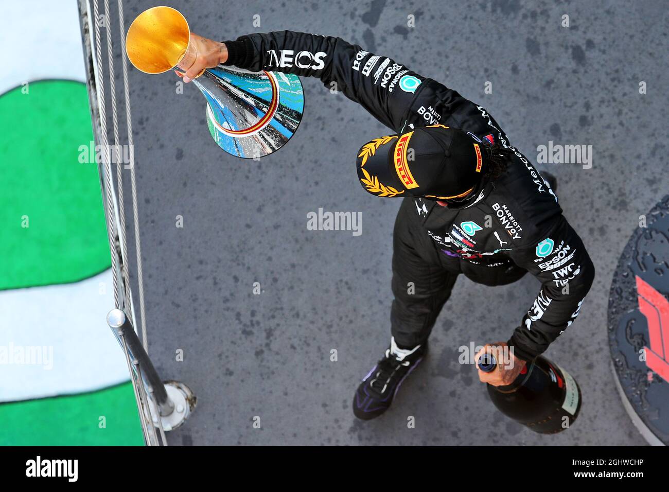 Race winner Lewis Hamilton (GBR) Mercedes AMG F1 celebrates on the ...