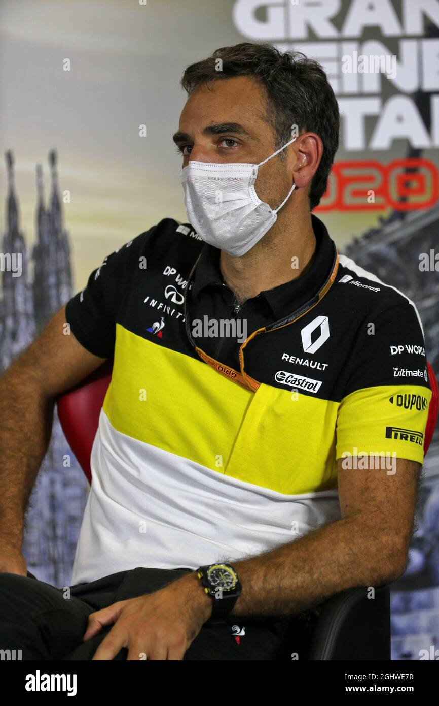 Cyril Abiteboul FRA Renault Sport F1 Managing Director in the FIA Press Conference. 04.09.2020. Formula 1 World Championship Rd 8 Italian Grand Prix Monza Italy Practice Day. Photo credit should read ...