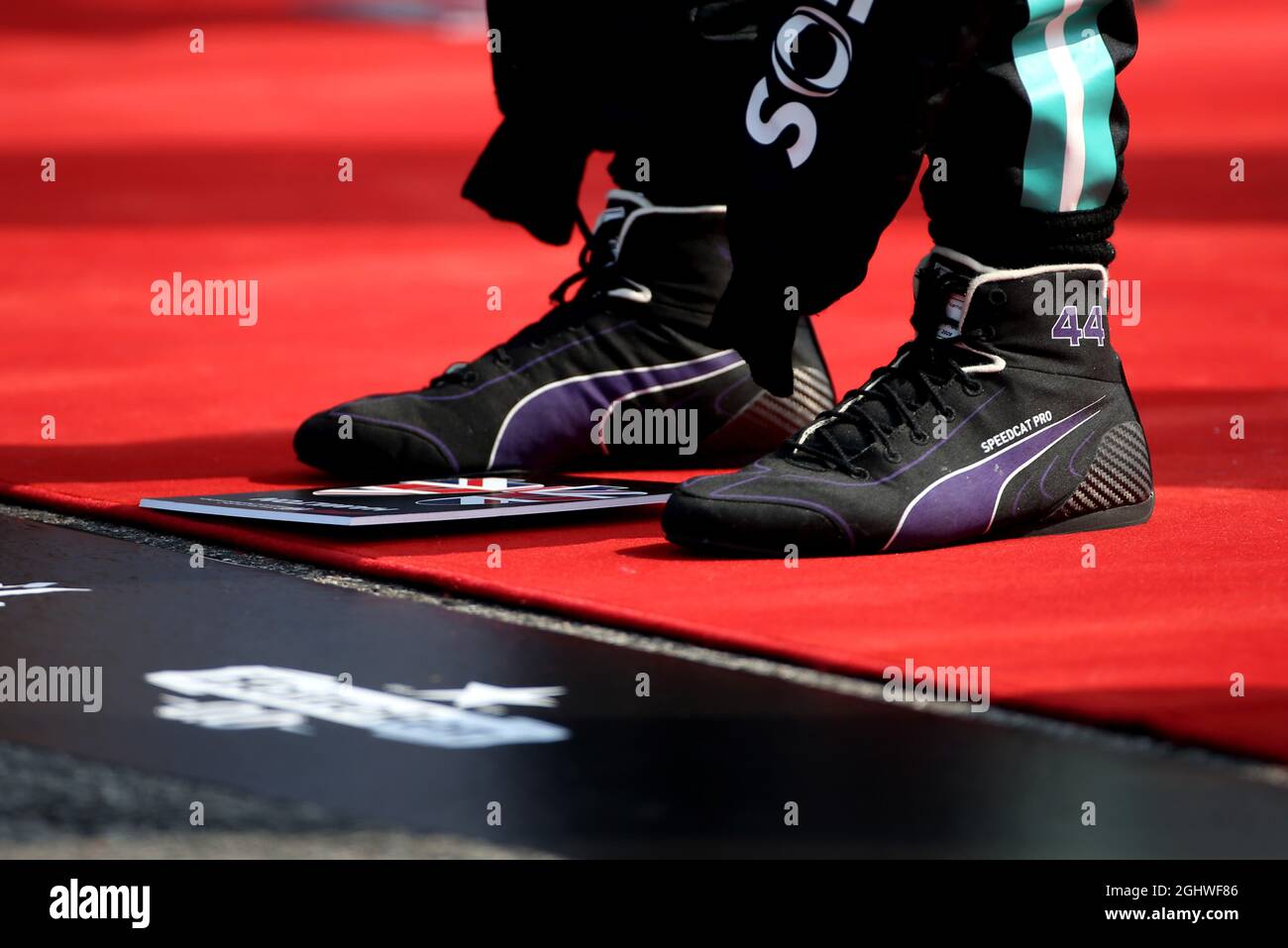 Mercedes amg f1 racing boots hi-res stock photography and images - Alamy
