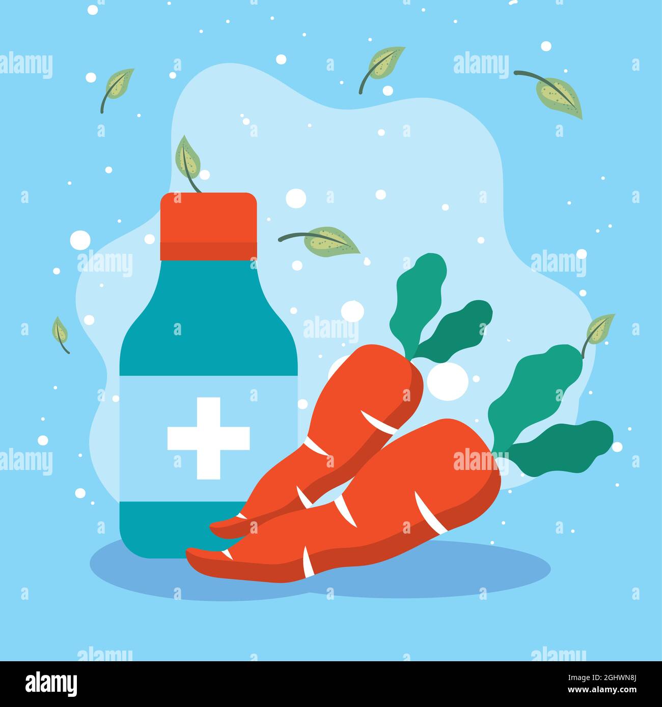 medicine and carrots healthy lifestyle Stock Vector Image & Art Alamy