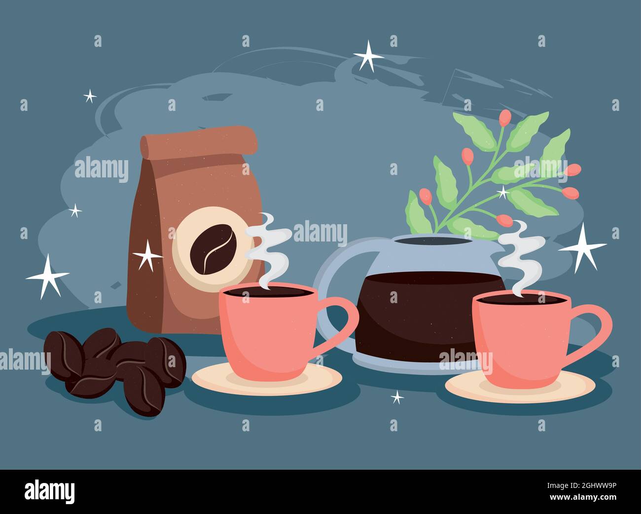 coffee bag and beans icons Stock Vector Image & Art - Alamy