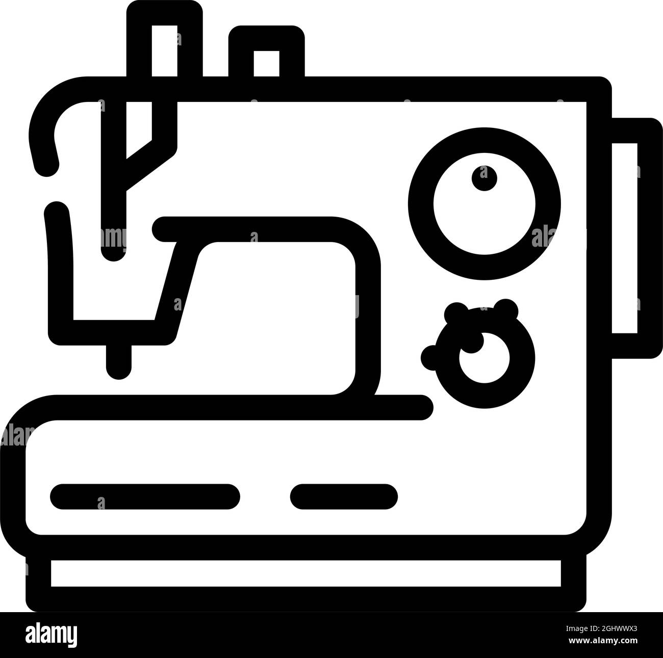 sewing occupation line icon vector illustration Stock Vector Image ...