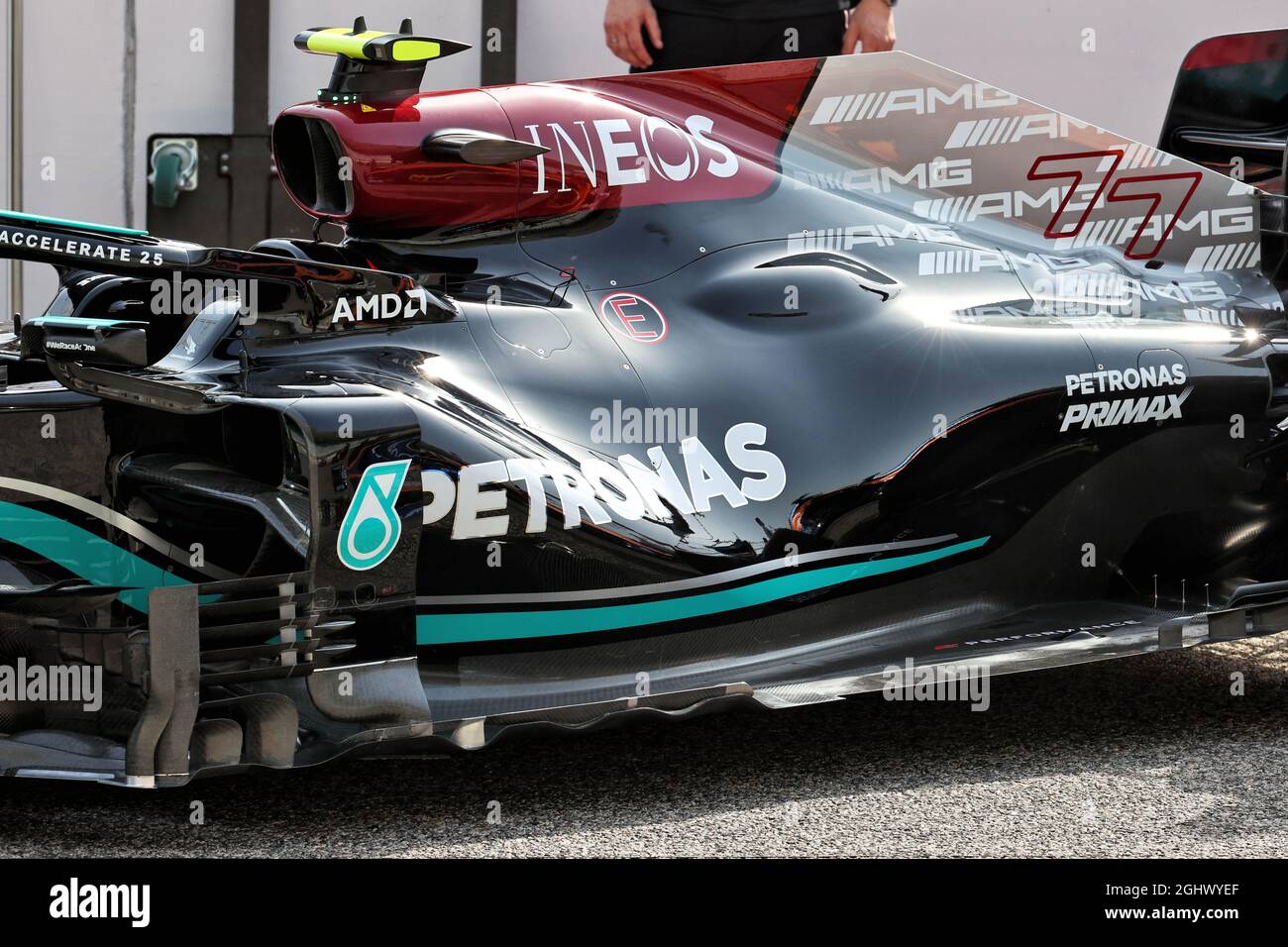 Mercedes AMG F1 W12 detail. 12.03.2021. Formula 1 Testing, Sakhir, Bahrain,  Day One. Photo credit should read: XPB/Press Association Images Stock Photo  - Alamy