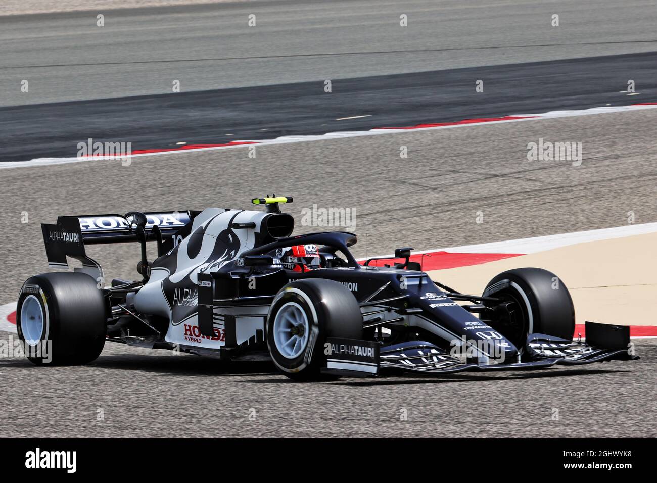 Pierre Gasly (FRA) AlphaTauri AT02.  12.03.2021. Formula 1 Testing, Sakhir, Bahrain, Day One.  Photo credit should read: XPB/Press Association Images. Stock Photo