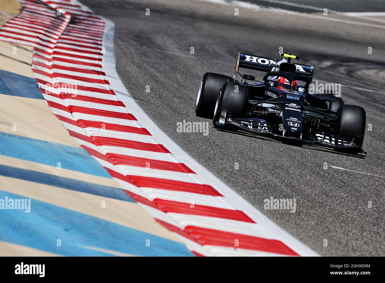 Pierre Gasly (FRA) AlphaTauri AT02.  14.03.2021. Formula 1 Testing, Sakhir, Bahrain, Day Three.  Photo credit should read: XPB/Press Association Images. Stock Photo