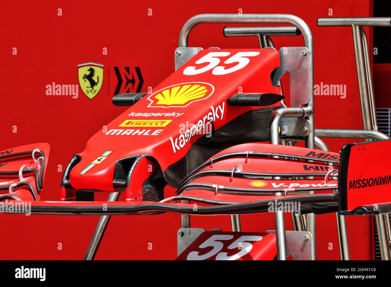 Ferrari Sf 21 Front Wing 25 03 2021 Formula 1 World Championship Rd 1 Bahrain Grand Prix Sakhir Bahrain Preparation Day Photo Credit Should Read Xpb Press Association Images Stock Photo Alamy