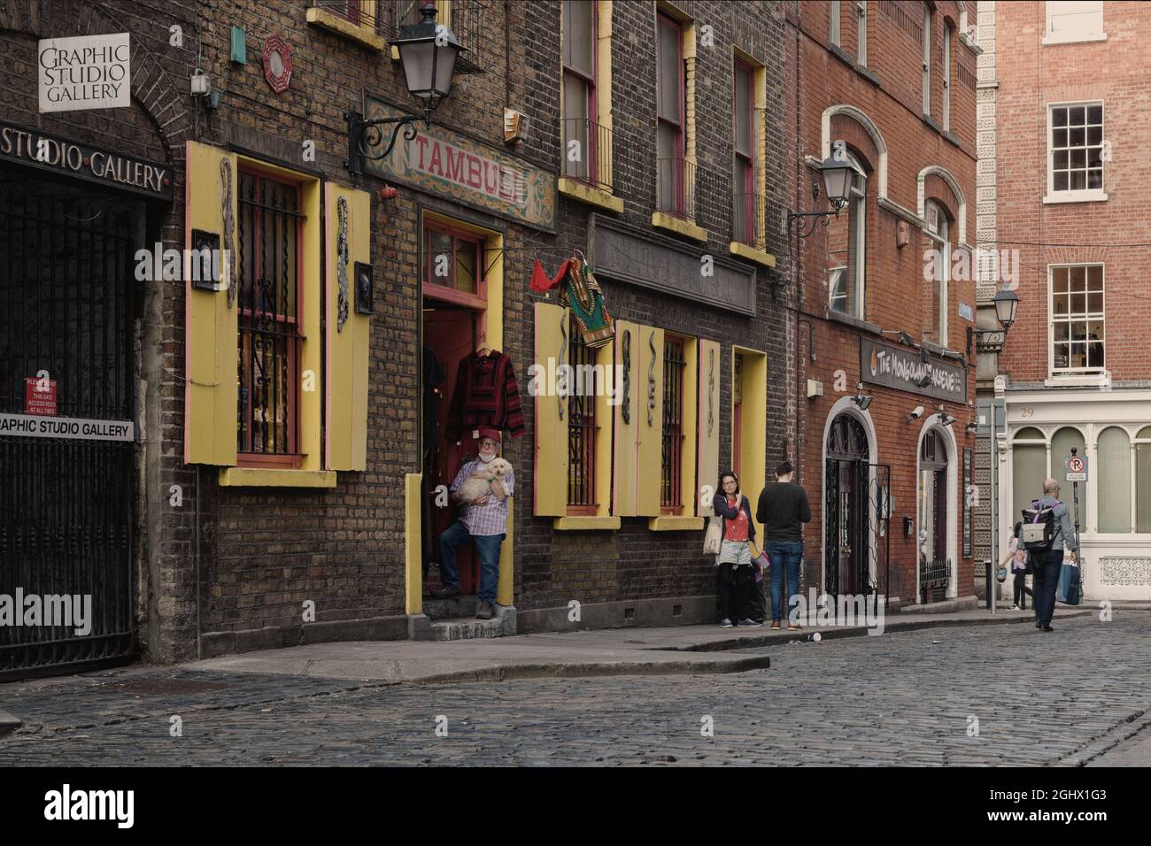 Street Life in Dublin city center Stock Photo