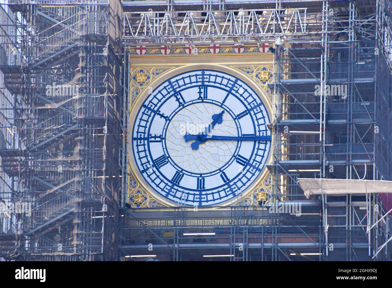 London, United Kingdom. 7th September 2021. Big Ben's clock face has