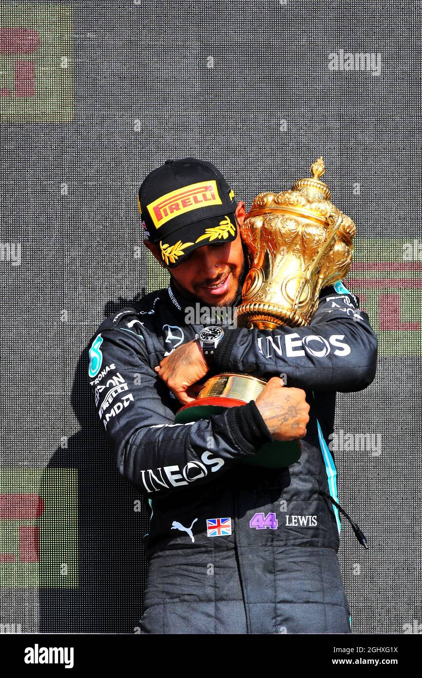 Race winner Lewis Hamilton (GBR) Mercedes AMG F1 celebrates on the ...