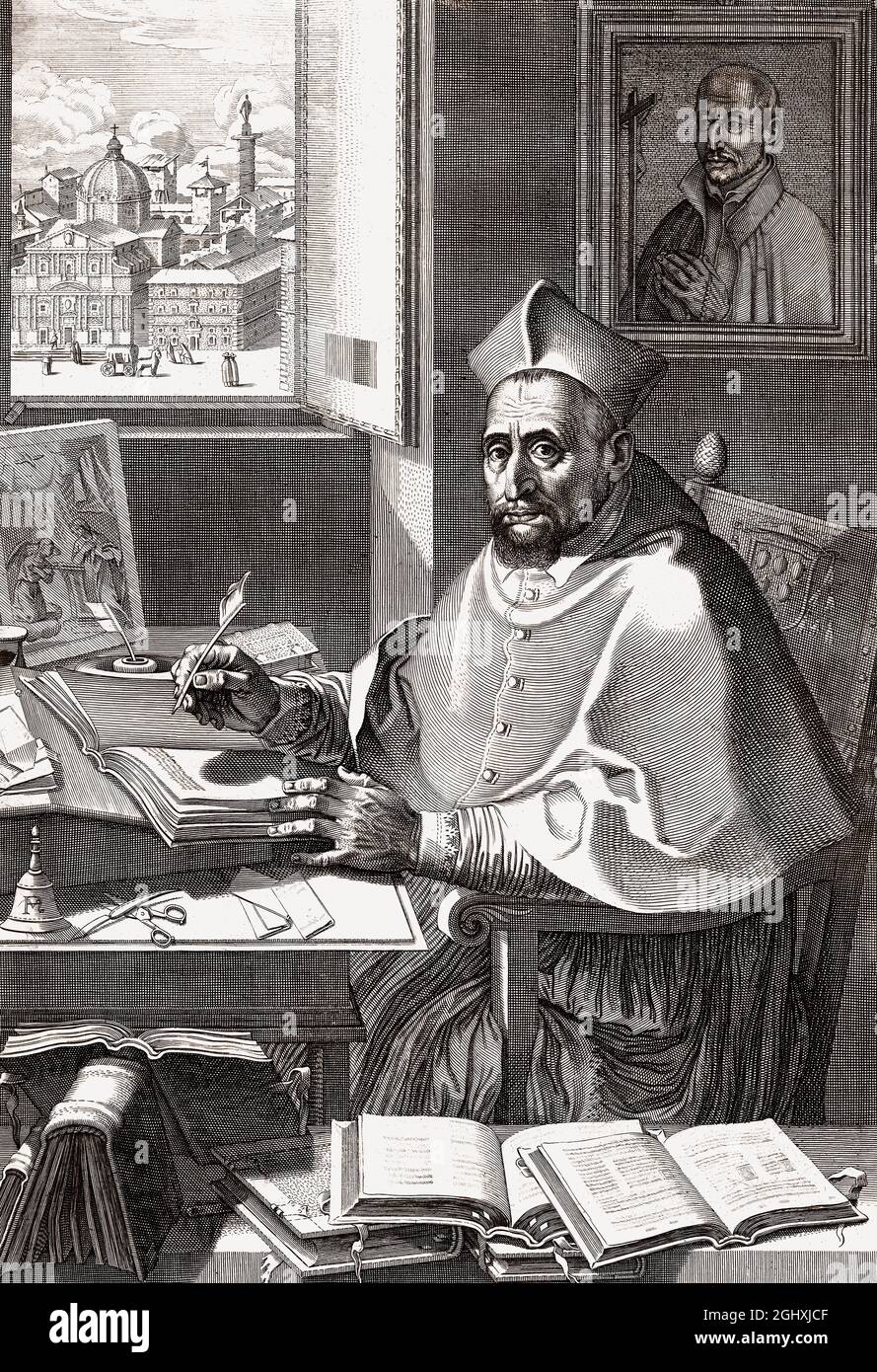 Robert Bellarmine, 1542 – 1621, an Italian Jesuit and a cardinal of the Catholic Church Stock Photo