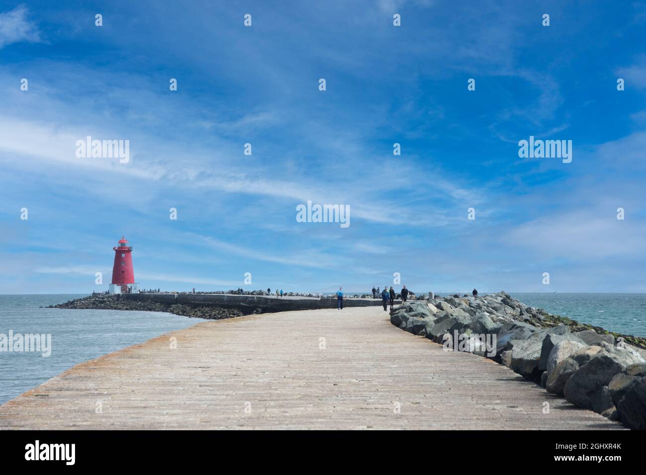 Images captured in Dublin Bay and Poolbeg Lighthouse area Stock Photo