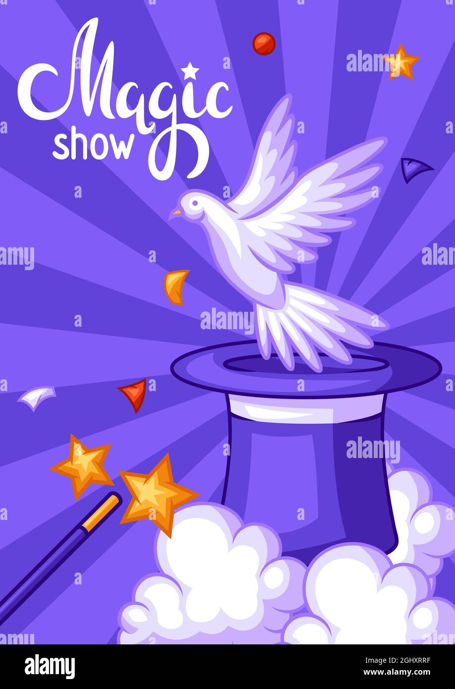 Magic Show Poster Design Template Magic: immagine vettoriale stock (royalty  free) 535276744 | Shutterstock