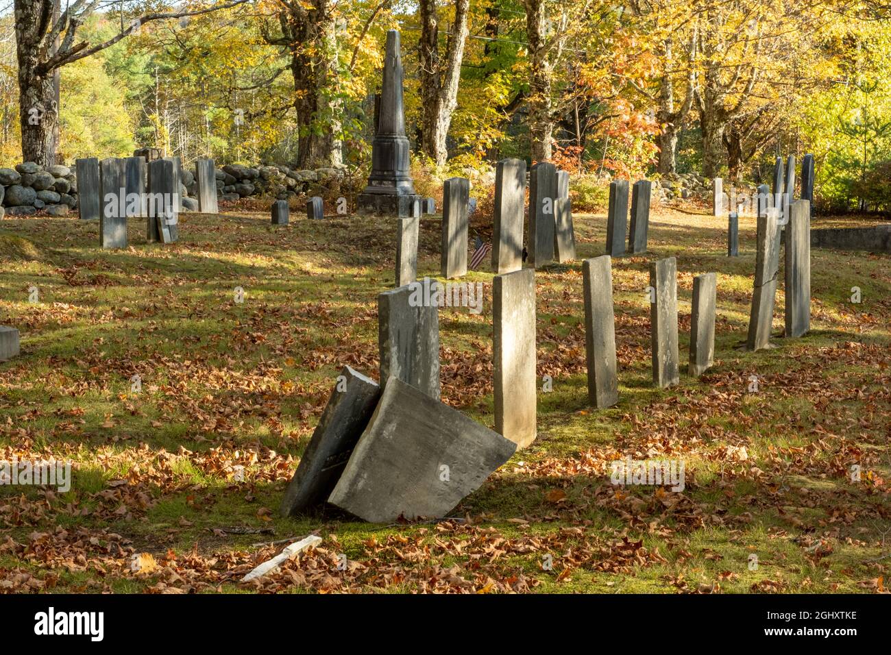 A very old cemetery in Nelson, New Hampshire Stock Photo