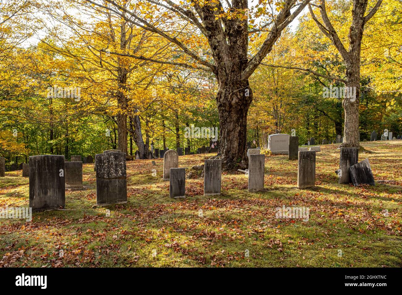 A very old cemetery in Nelson, New Hampshire Stock Photo