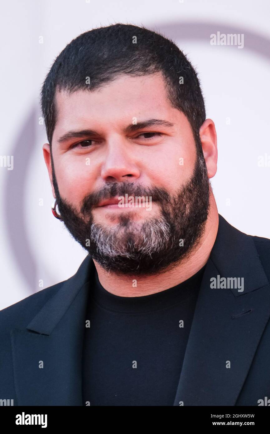 The Palazzo del Cinema, Lido di Venezia, Venice, Italy. 7th Sep, 2021. Salvatore Esposito poses on the red carpet for THE KING OF LAUGHTER ( QUI RIDO IO ) during the 78th Venice International Film Festival. Picture by Credit: Julie Edwards/Alamy Live News Stock Photo