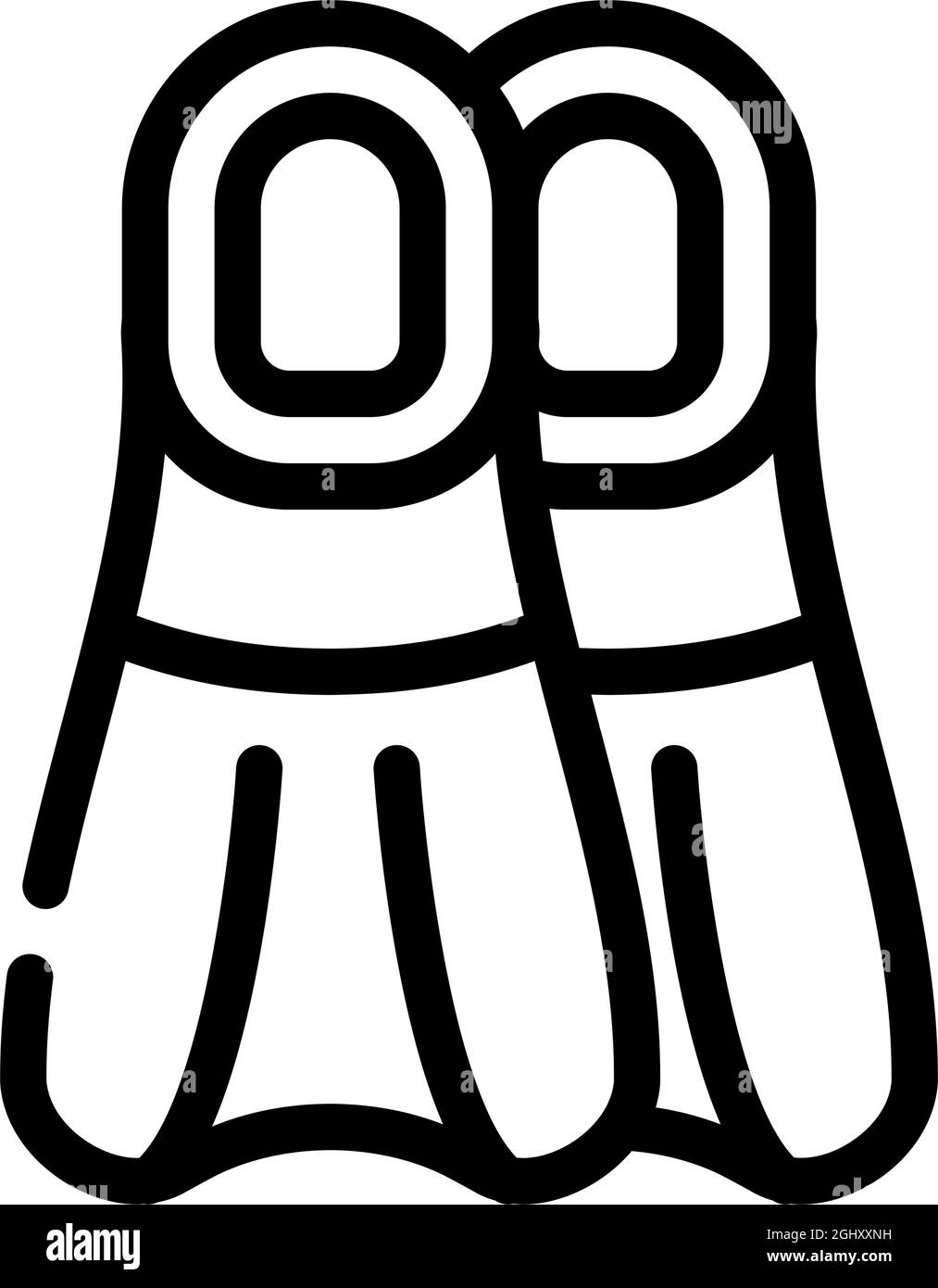 flippers for swimming line icon vector illustration Stock Vector Image