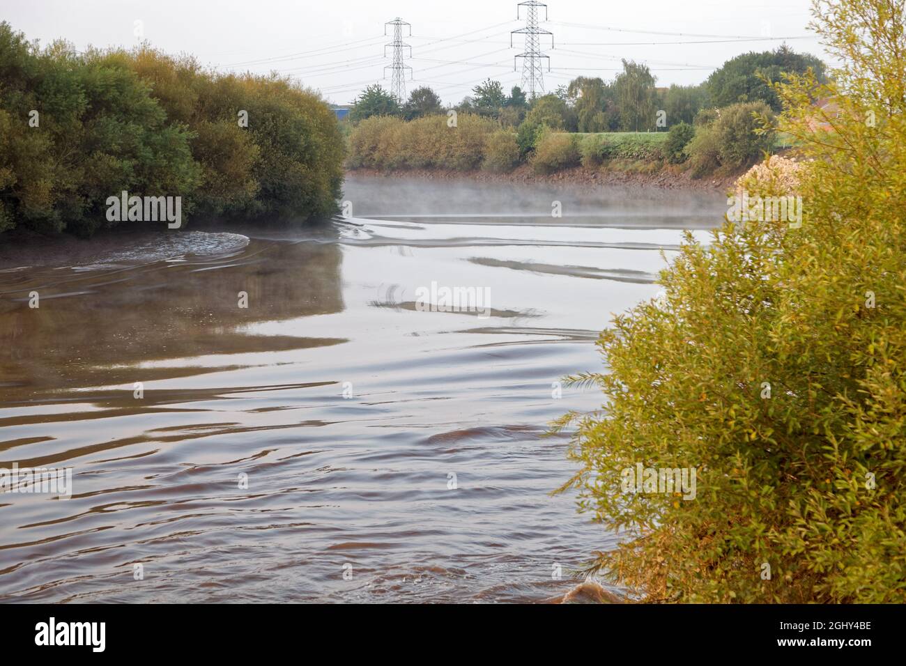 The Trent Aegir downstream from Gainsborough Stock Photo