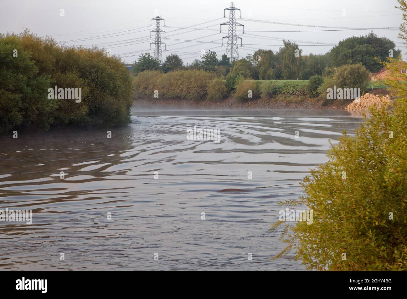 The Trent Aegir downstream from Gainsborough Stock Photo