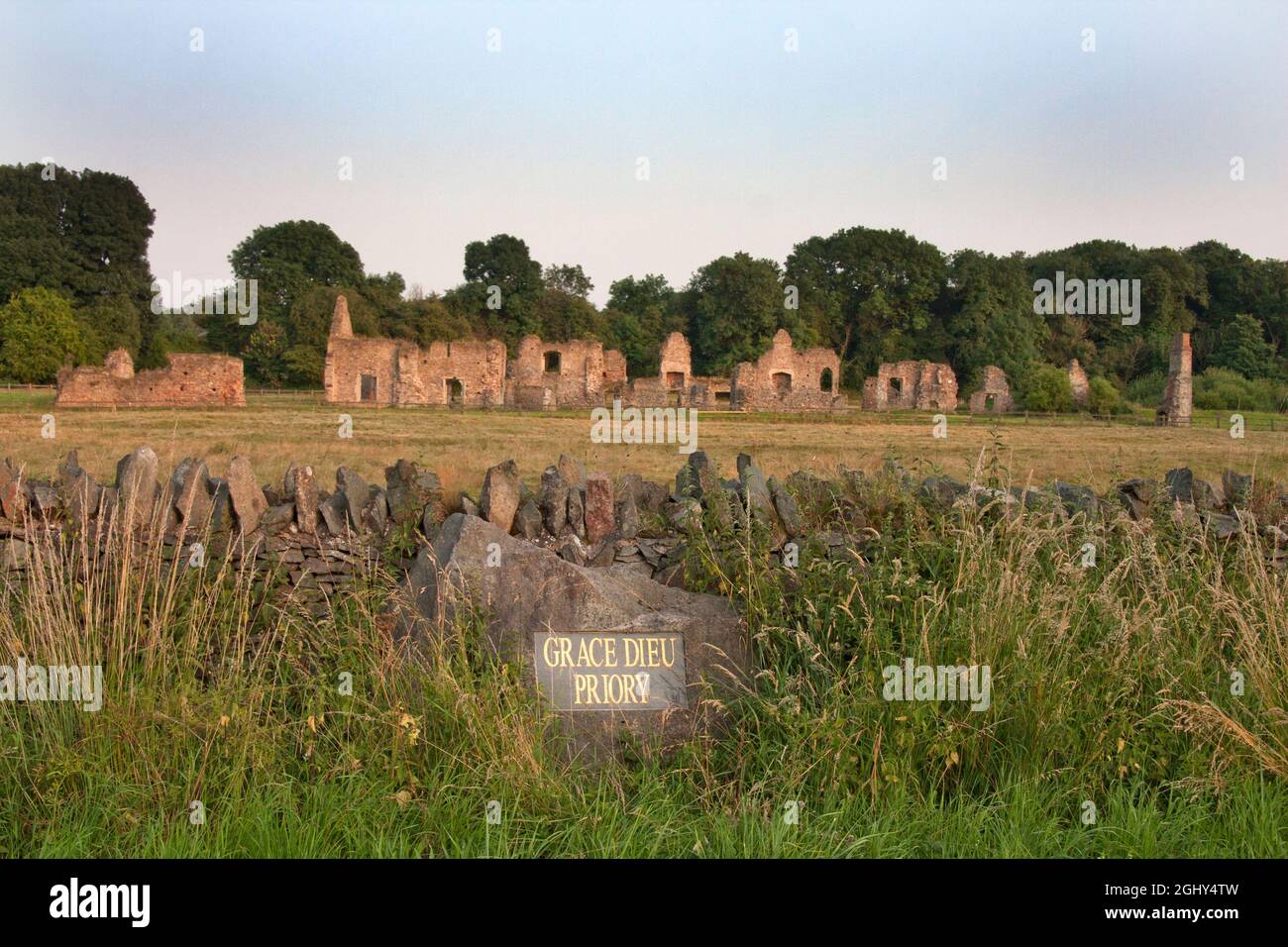 Gracie Dieu Priory ruins, Thringston, Leicestershire, England Stock Photo