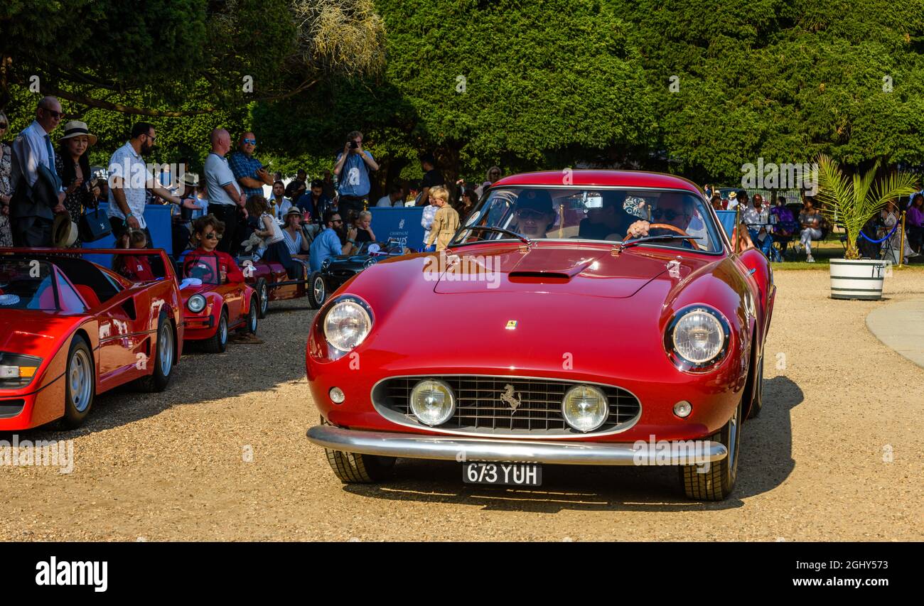 1957 Ferrari 250GT Tour de France on its way to collect the Berlinetta Class Award at the Concours of Elegance 2021 in Hampton Court Stock Photo